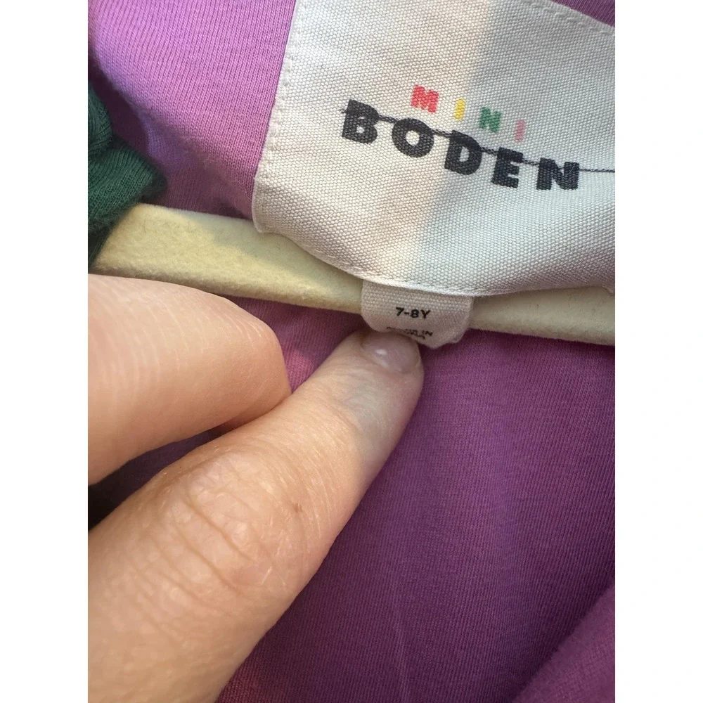 Mini Boden Jacket Kids 7-8 Years Cream Apple Sherpa Fleece Full‎ Zip Coat